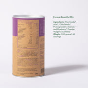 Back of Forever Beautiful can with nutritional table